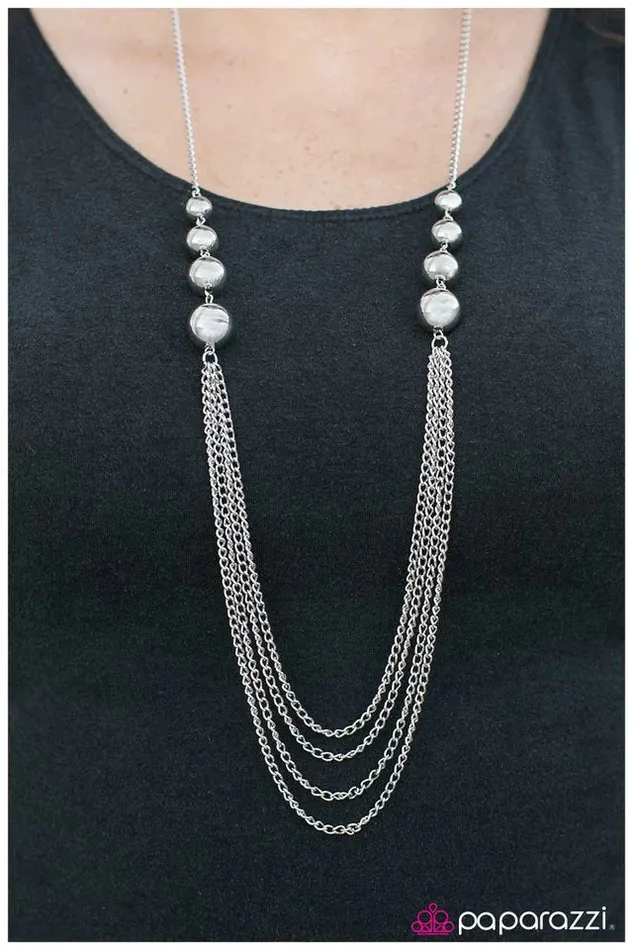 Paparazzi Jewelry Paparazzi Necklace Make Way Silver Necklaces