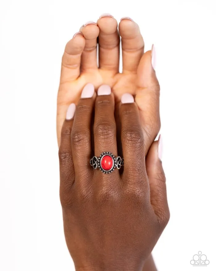 Paparazzi Jewelry Paparazzi Ring Celtic KNOTout Red Rings