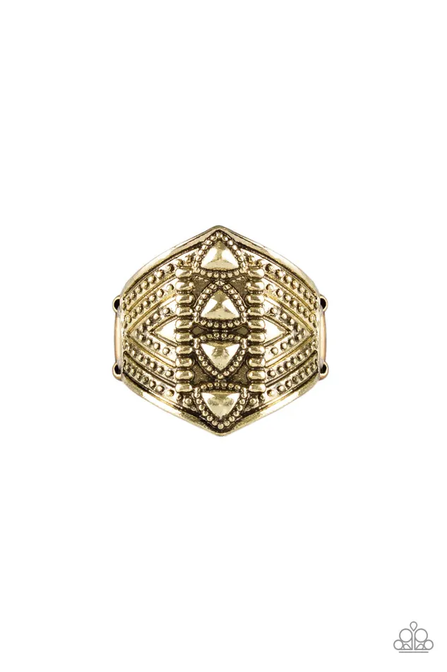 Paparazzi Jewelry Paparazzi Ring Texture Tracker Brass Rings