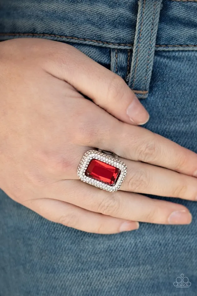 Paparazzi Jewelry Rings Paparazzi Ring A Grand STATEMENTMAKER Red