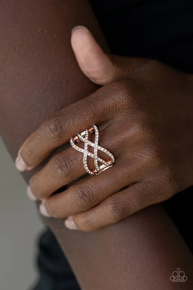 Paparazzi Jewelry Rings Paparazzi Ring Cross Action Couture Copper