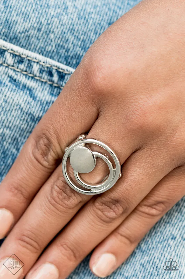 Paparazzi Jewelry Rings Paparazzi Ring Edgy Eclipse Fashion Fix Oct2020 Silver