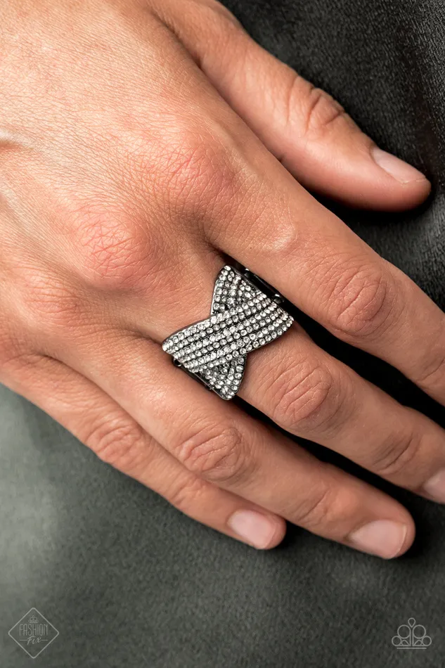 Paparazzi Jewelry Rings Paparazzi Ring Girl Boss Glitter Black Fashion Fix Sept 2020