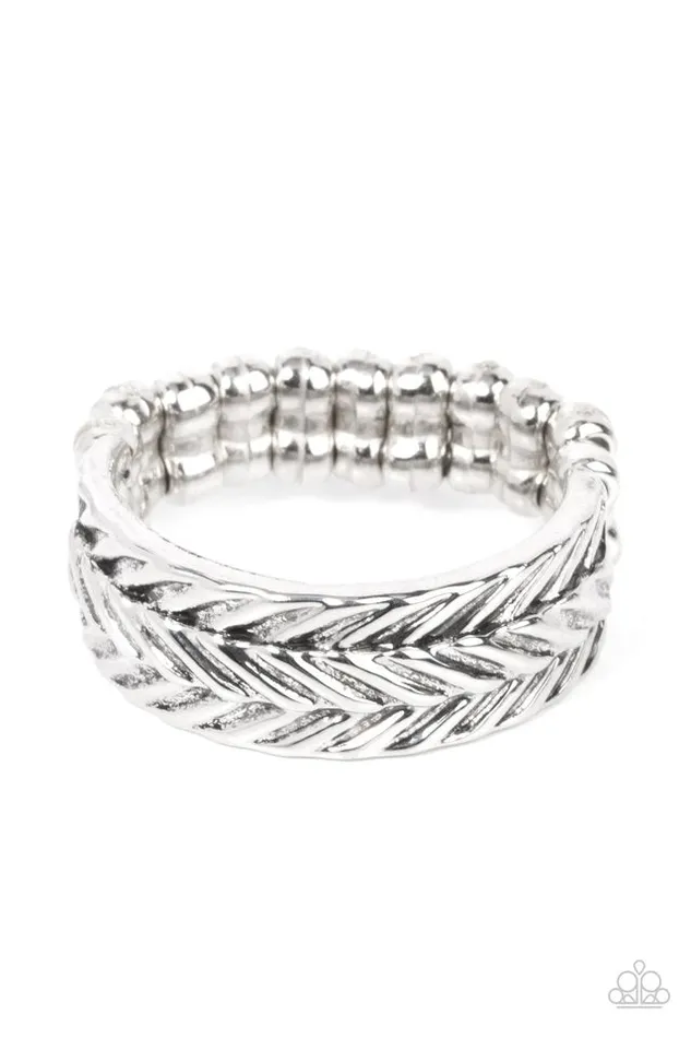 Paparazzi Jewelry Rings Paparazzi Ring Rebellious Ridges Silver Paparazzi Jewelry Rings Paparazzi Ring Rebellious Ridges Silver