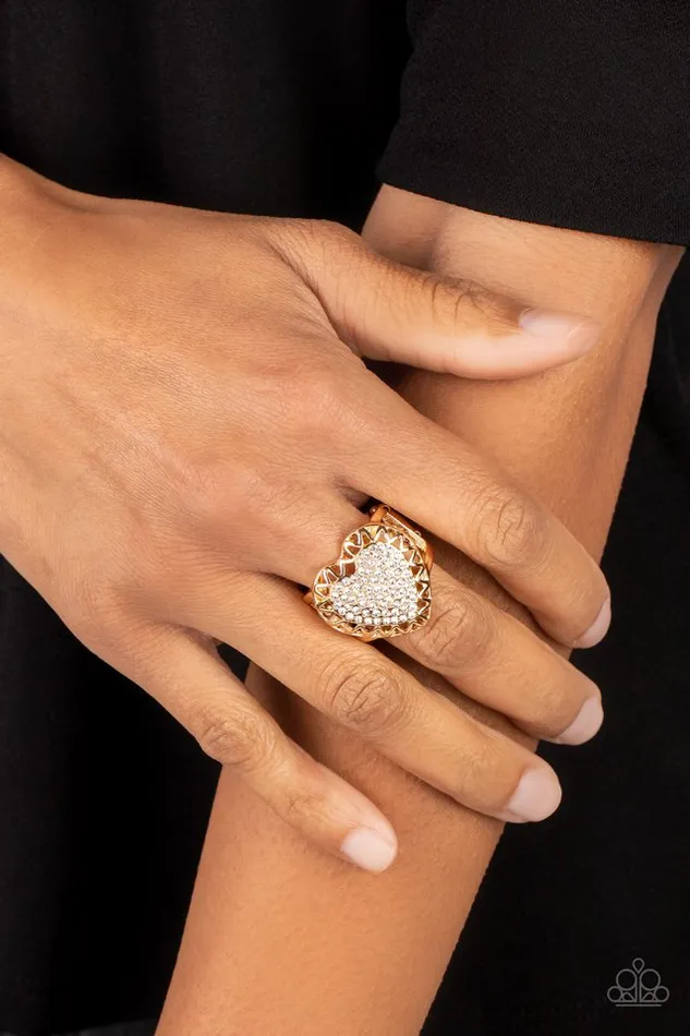 Paparazzi Jewelry Rings Paparazzi Ring Romantic Escape Gold Paparazzi Jewelry Rings Paparazzi Ring Romantic Escape Gold