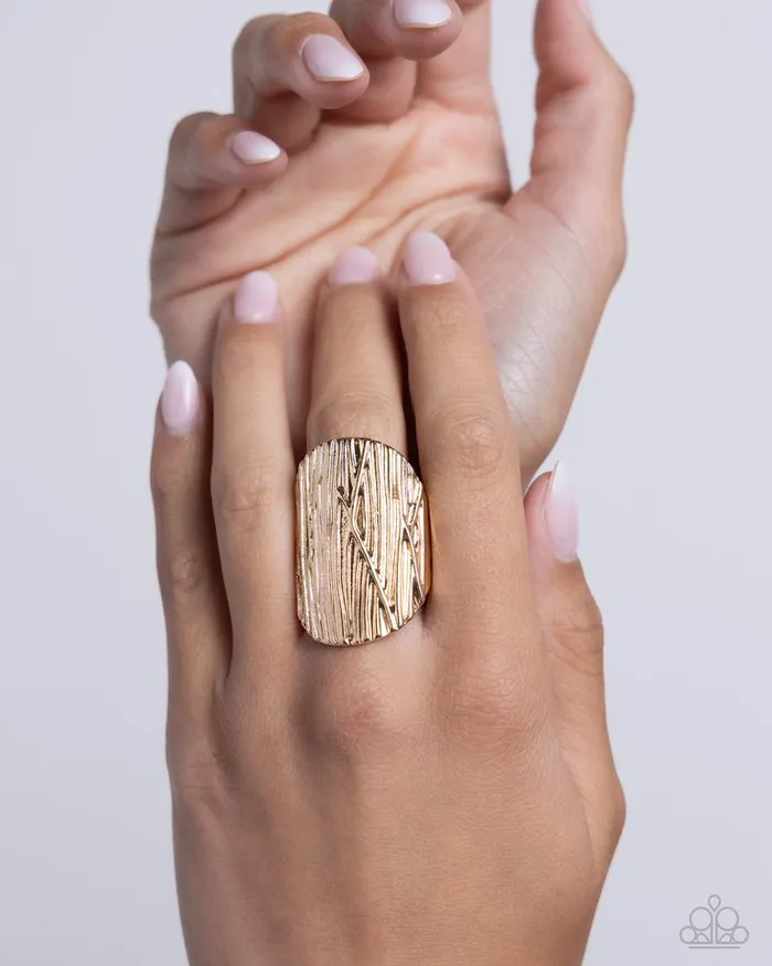 Paparazzi Jewelry Rings Paparazzi Ring Thrilling Timber Gold