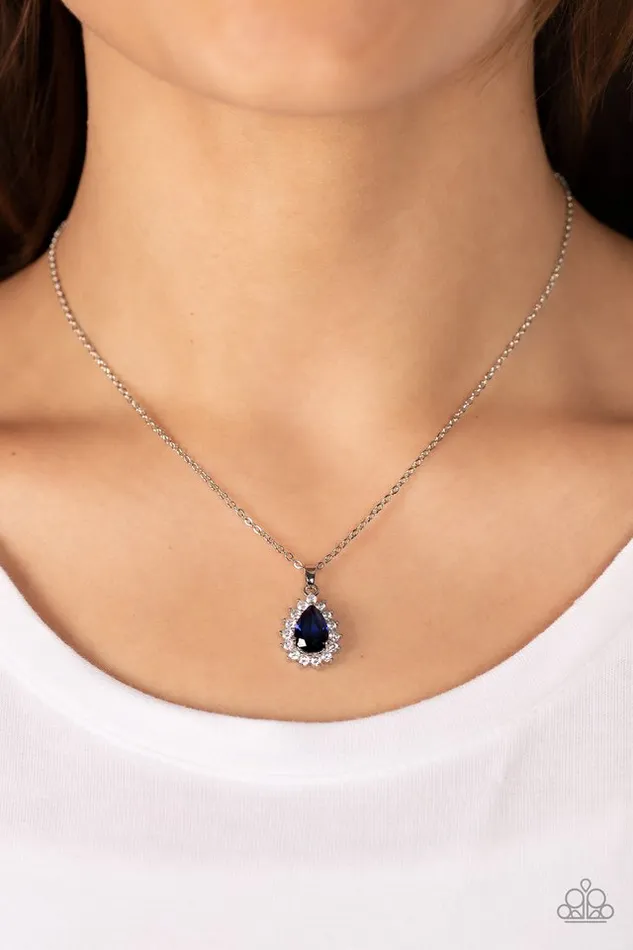 Paparazzi Necklace A Guiding SOCIALITE Blue Paparazzi Jewelry Necklaces