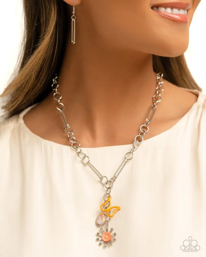 Paparazzi Necklace Aerial Adventure Orange Paparazzi Jewelry Necklaces