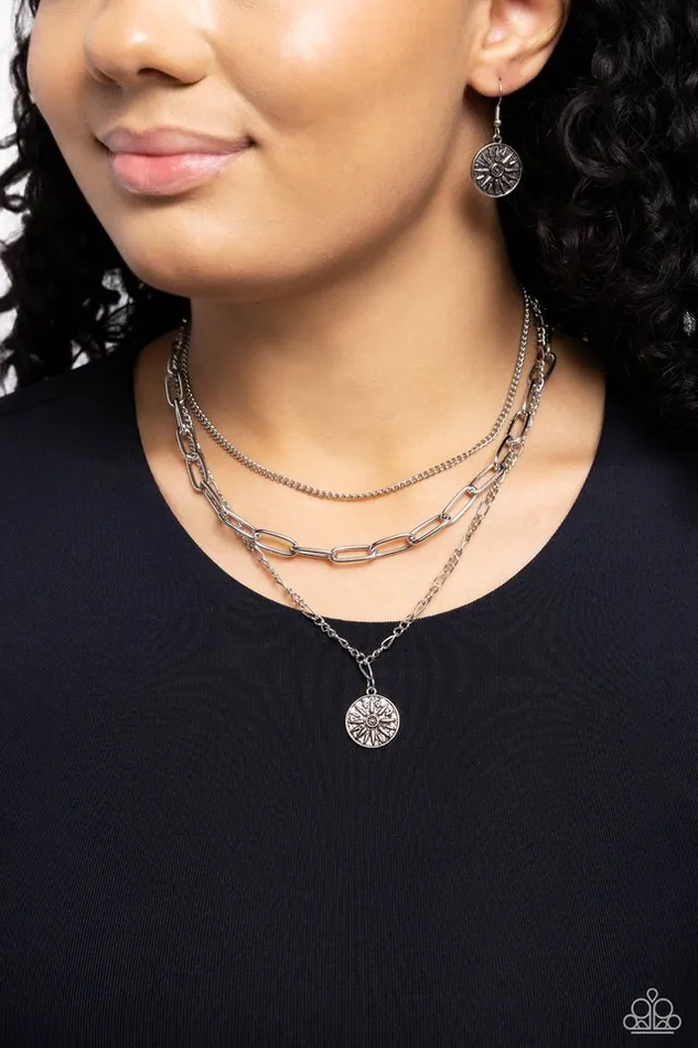 Paparazzi Necklace Appointed Artistry Silver Paparazzi Jewelry Necklaces