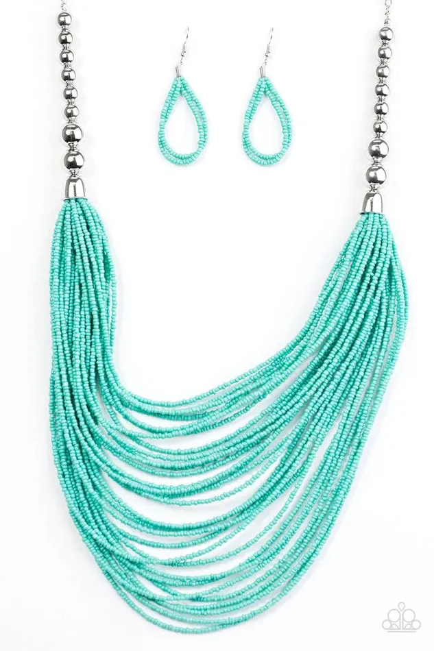 Paparazzi Necklace BEAD Brave Blue Paparazzi Jewelry Necklaces