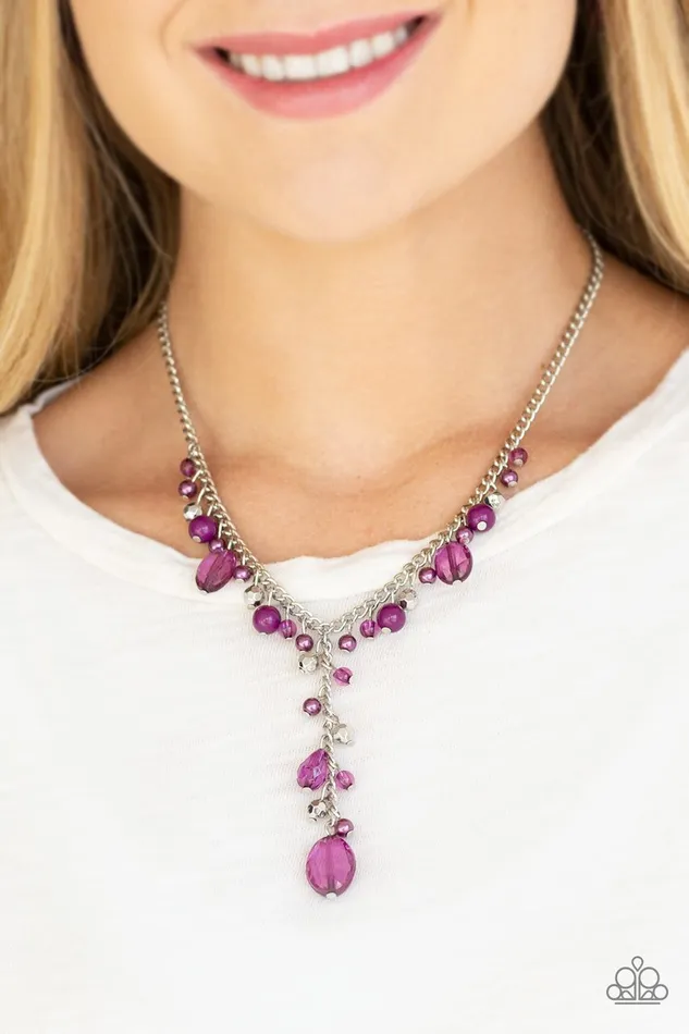 Paparazzi Necklace Crystal Couture Purple Paparazzi Jewelry Necklaces