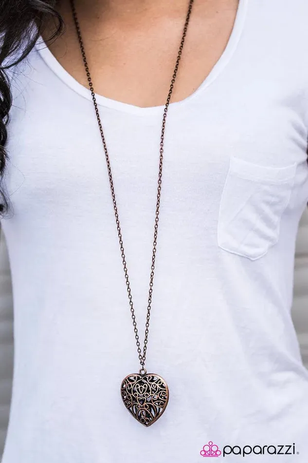 Paparazzi Necklace Deep In My Heart Copper Paparazzi Jewelry Necklaces