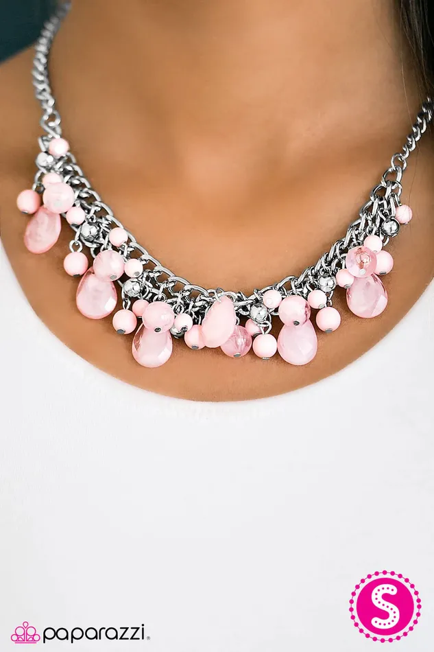 Paparazzi Necklace Flirty Flamenco Pink Paparazzi Jewelry Necklaces