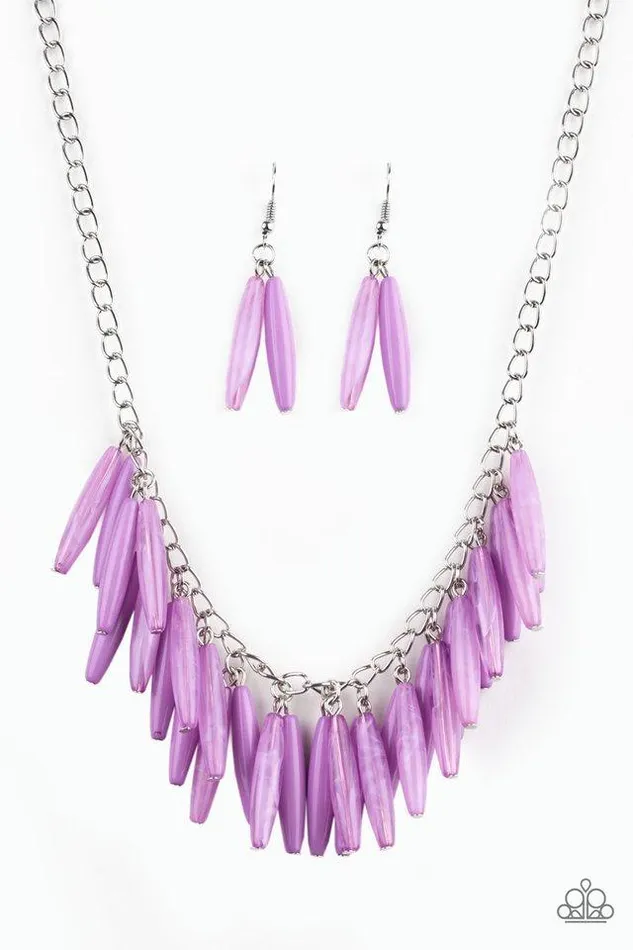 Paparazzi Necklace Full Of Flavor Purple Paparazzi Jewelry Necklaces