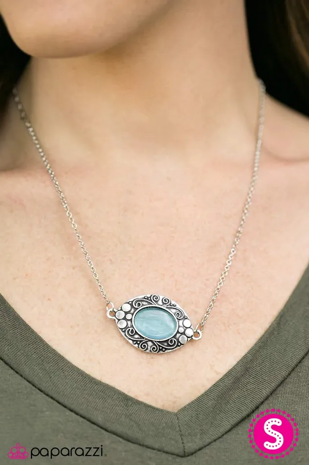 Paparazzi Necklace How GLOW Can You Go Blue Paparazzi Jewelry Necklaces