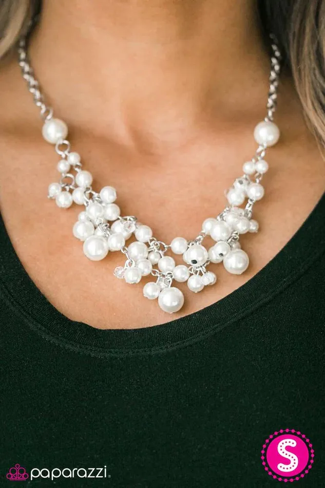 Paparazzi Necklace I Can SEA Clearly Now White Paparazzi Jewelry Necklaces