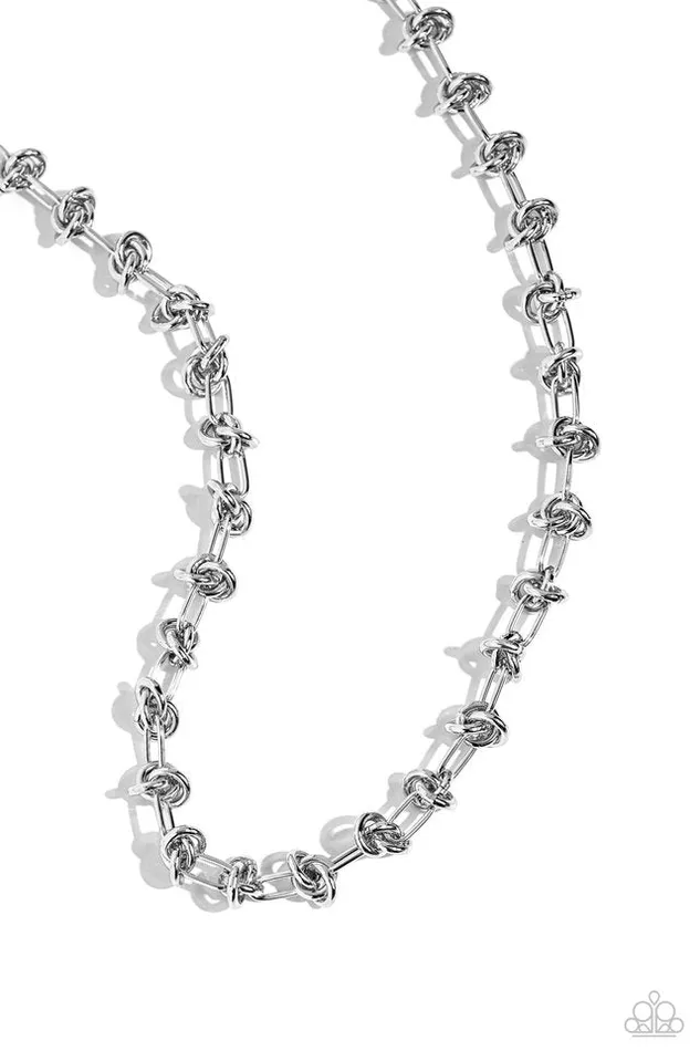 Paparazzi Necklace Knotted Kickoff Silver Paparazzi Jewelry Necklaces Paparazzi Necklace Knotted Kickoff Silver Paparazzi Jewelry Necklaces