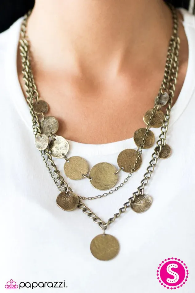 Paparazzi Necklace Lost Treasure Brass Paparazzi Jewelry Necklaces