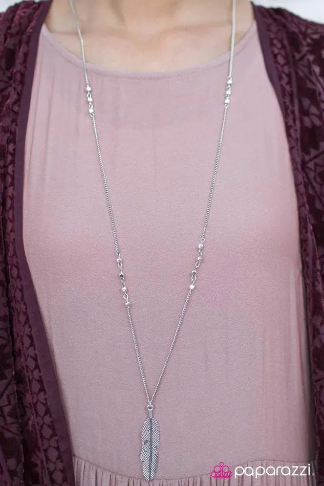 Paparazzi Necklace My Time To Fly Silver Paparazzi Jewelry Necklaces