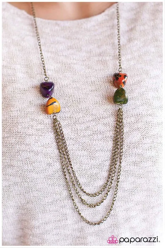 Paparazzi Necklace Pebble in My Pocket Multi Paparazzi Jewelry Necklaces