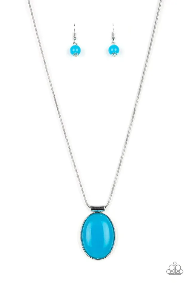 Paparazzi Necklace Rising Stardom Blue Paparazzi Jewelry Necklaces