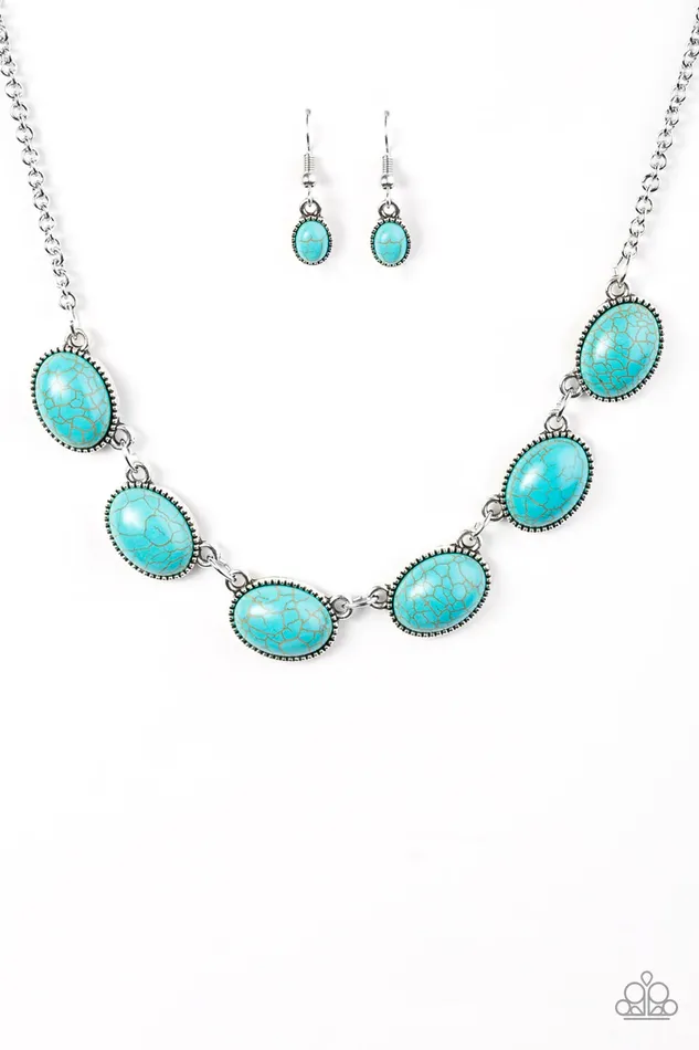 Paparazzi Necklace River Song Blue Paparazzi Jewelry Necklaces