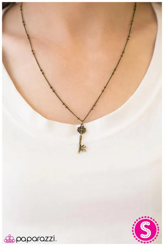 Paparazzi Necklace Secret Love Brass Paparazzi Jewelry Necklaces