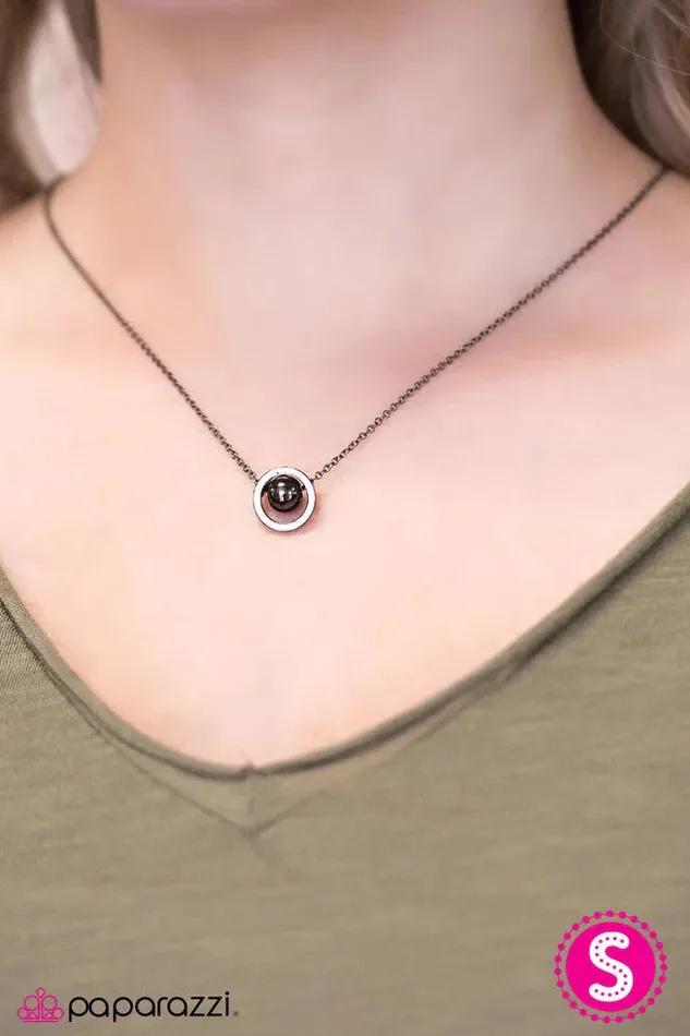 Paparazzi Necklace Stay Centered Black Paparazzi Jewelry Necklaces