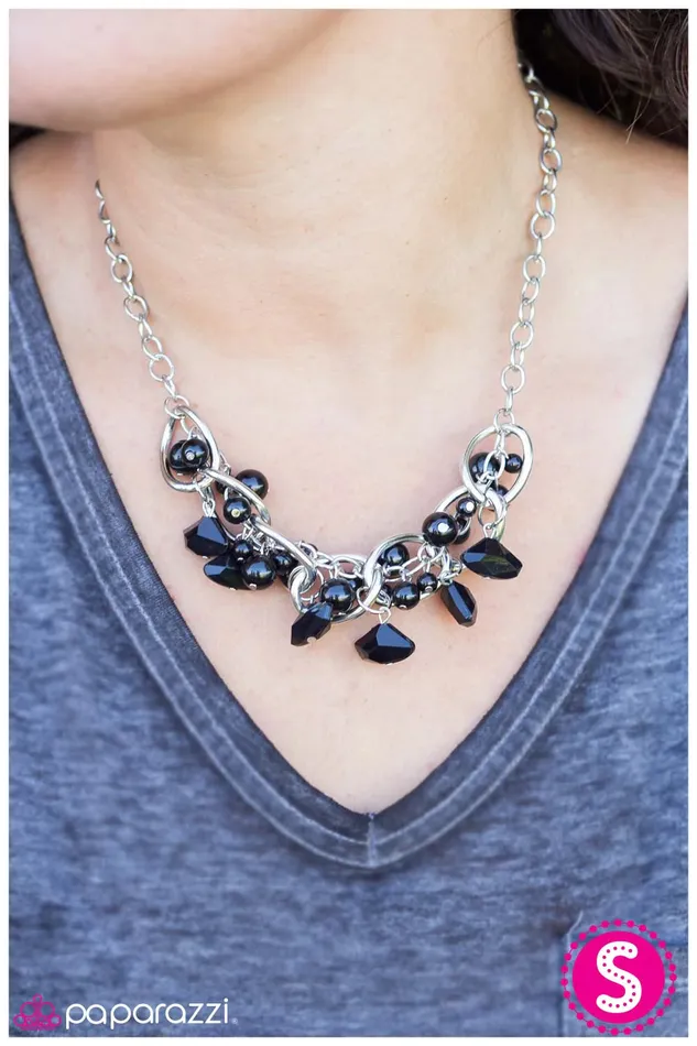 Paparazzi Necklace Tangled Black Paparazzi Jewelry Necklaces