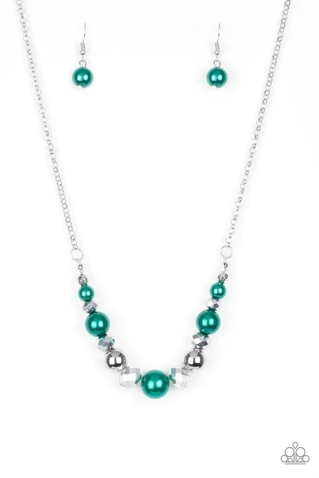 Paparazzi Necklace The BigLeaguer Green Paparazzi Jewelry Necklaces
