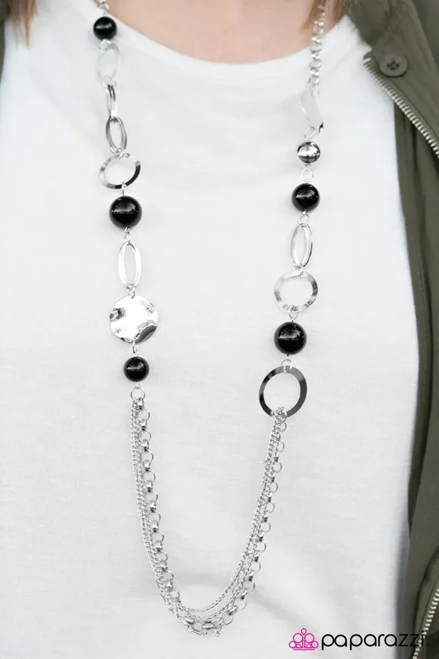 Paparazzi Necklace The Big Time Black Paparazzi Jewelry Necklaces
