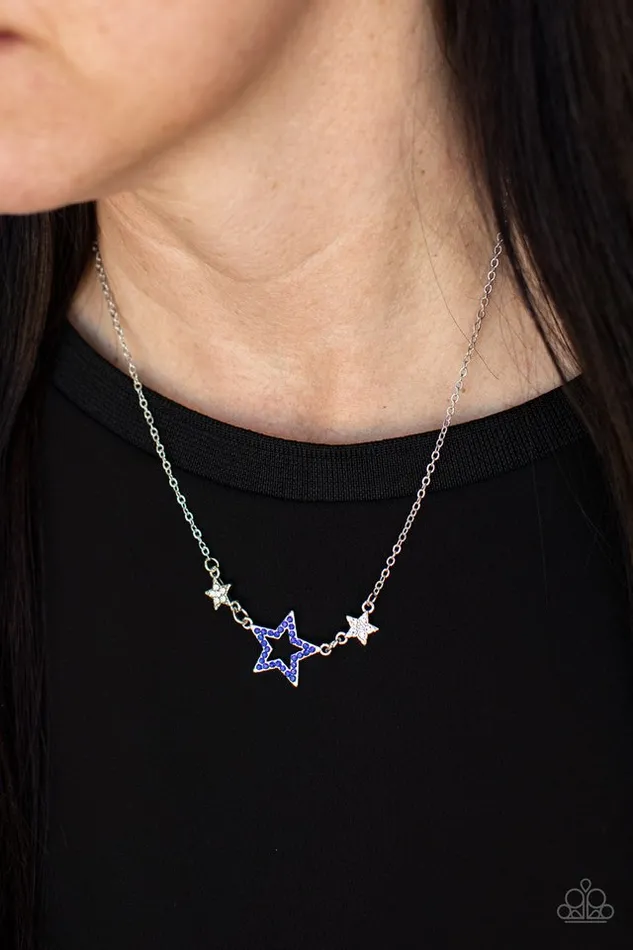 Paparazzi Necklace United We Sparkle Blue Paparazzi Jewelry Necklaces