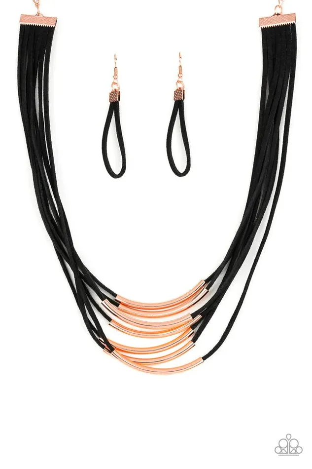 Paparazzi Necklace Walk The WALKABOUT Copper Paparazzi Jewelry Necklaces
