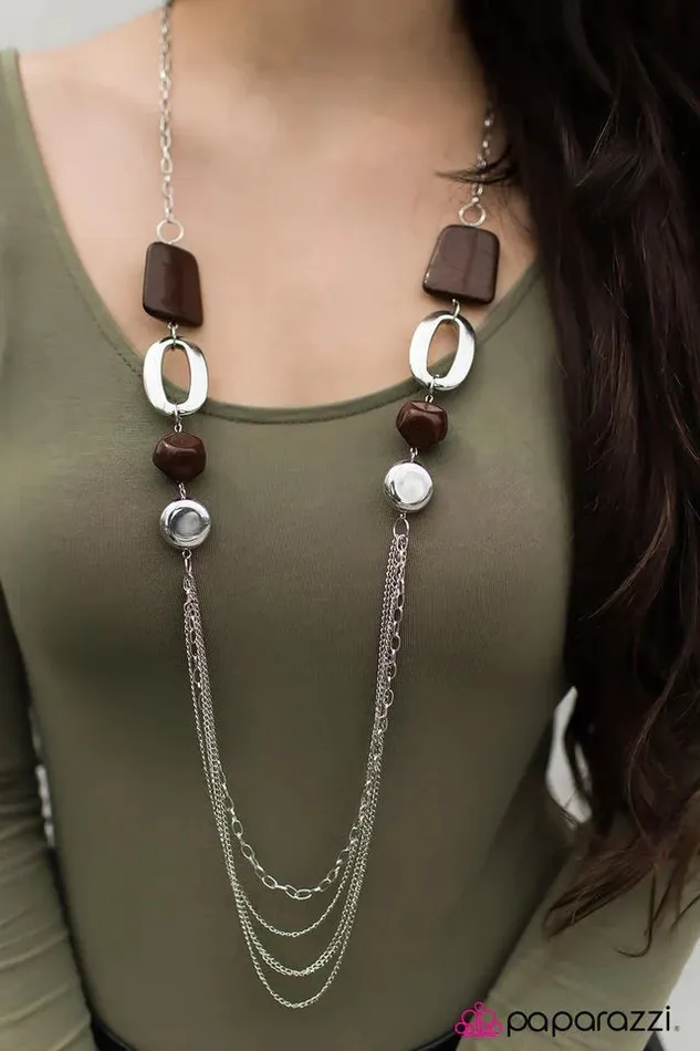 Paparazzi Necklace What You See Is What You Get Brown Paparazzi Jewelry Necklaces