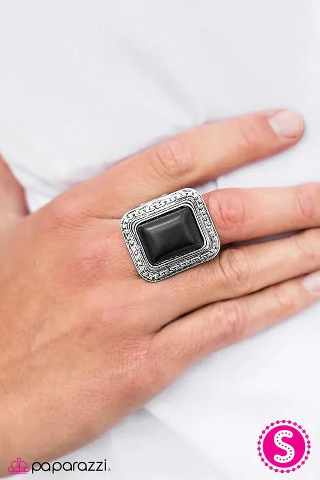 Paparazzi Ring Explorer Ridge Black Paparazzi Jewelry Rings