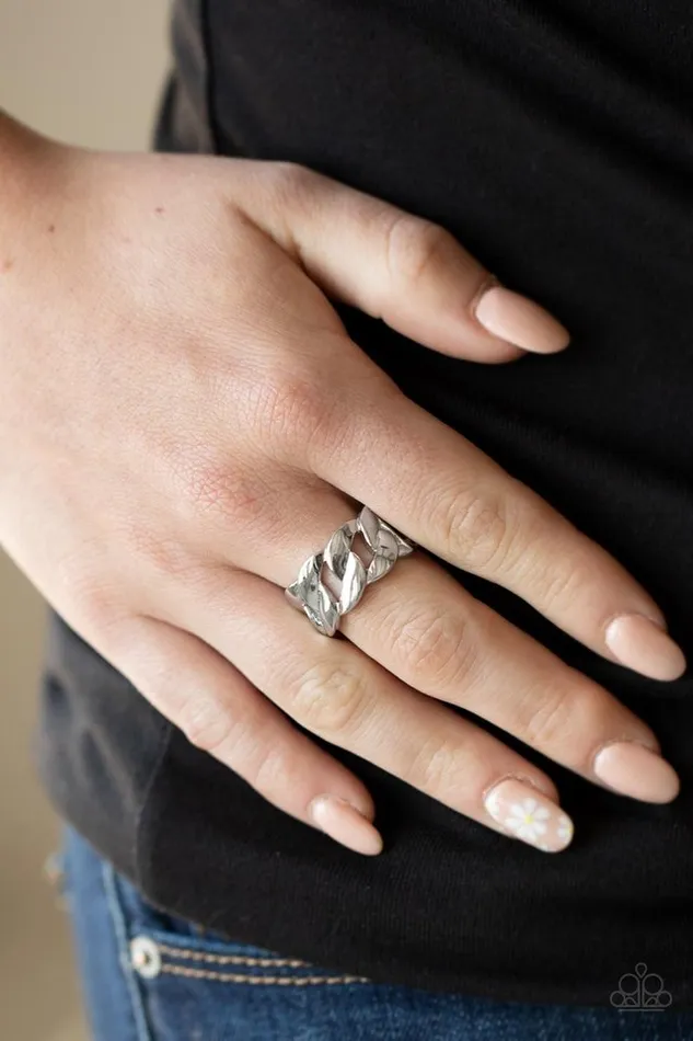 Paparazzi Ring Industrial Insider Silver Paparazzi Jewelry Rings