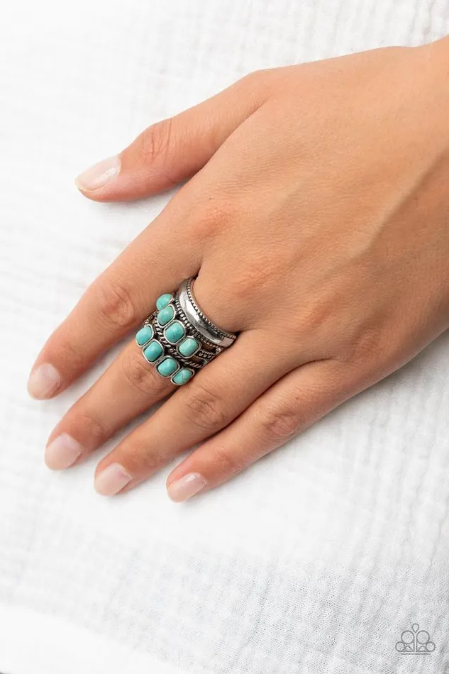 Paparazzi Ring Mojave Monument Blue Paparazzi Jewelry Rings