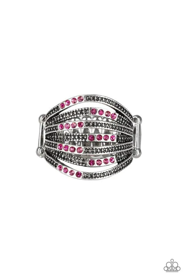 Paparazzi Ring Securing My Finances Pink Paparazzi Jewelry Rings