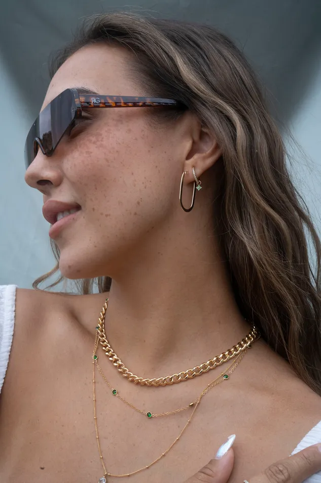 PreStyled Sets Gold Filled Flat Oval Hoops RG