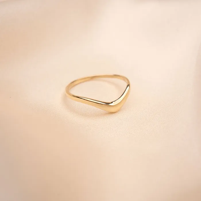 Rings 14k Gold V Shaped Ring TheRoseGypsy