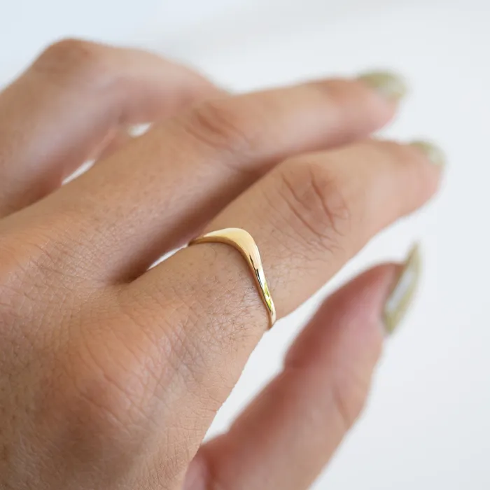 Rings 14k Gold V Shaped Ring TheRoseGypsy