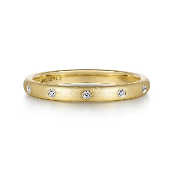 Rings 14K Yellow Gold Diamond Band Gabriel Co
