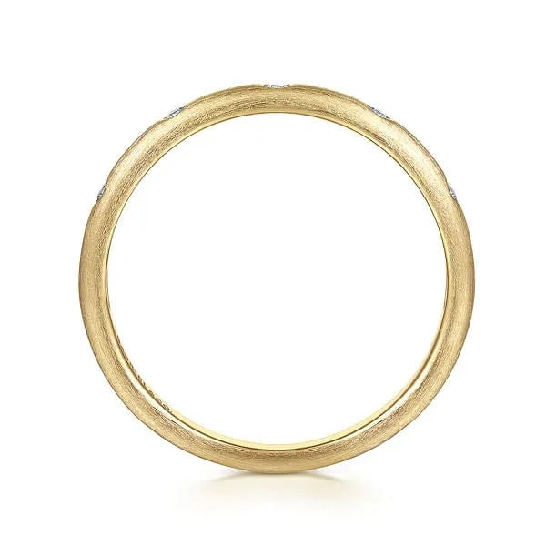Rings 14K Yellow Gold Diamond Band Gabriel Co