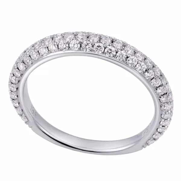 Rings Diamond Source NYC Natural Round Brilliant Pave Diamond Band Set in 18K White Gold 073ct tw Rings Diamond Source NYC Natural Round Brilliant Pave Diamond Band Set in 18K White Gold 073ct tw