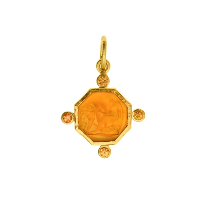 Rings Elizabeth Locke Light Amber Donna Putto Jump Ring Pendant Elizabeth Locke Rings Elizabeth Locke Light Amber Donna Putto Jump Ring Pendant Elizabeth Locke