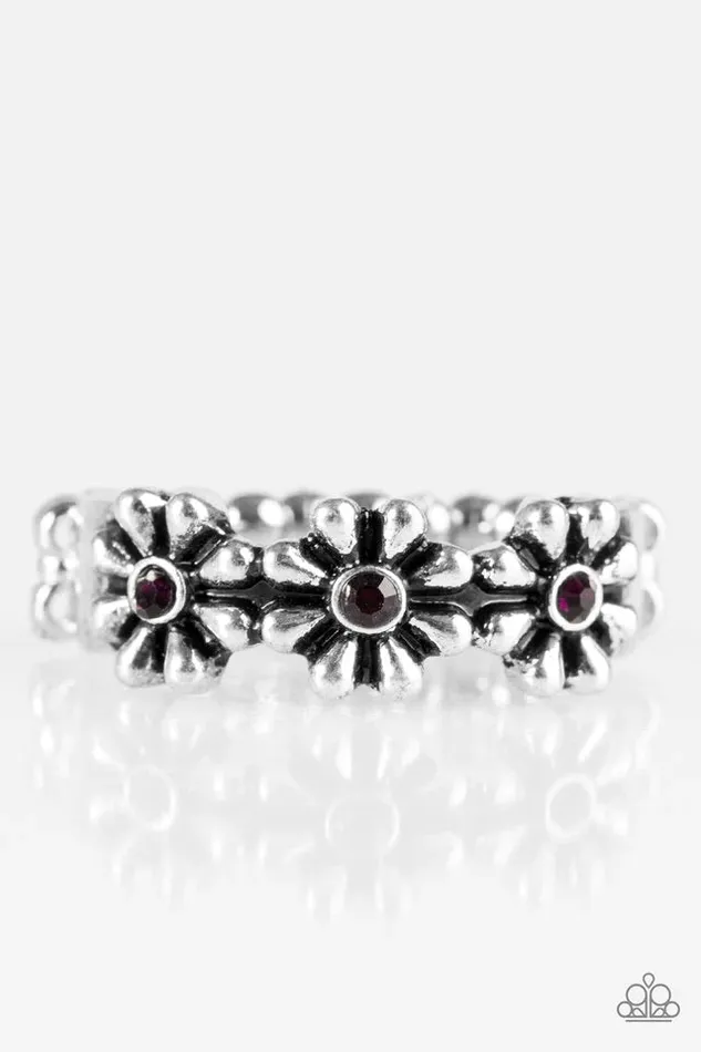 Rings Paparazzi Jewelry Paparazzi Ring Dancing Daisies Purple