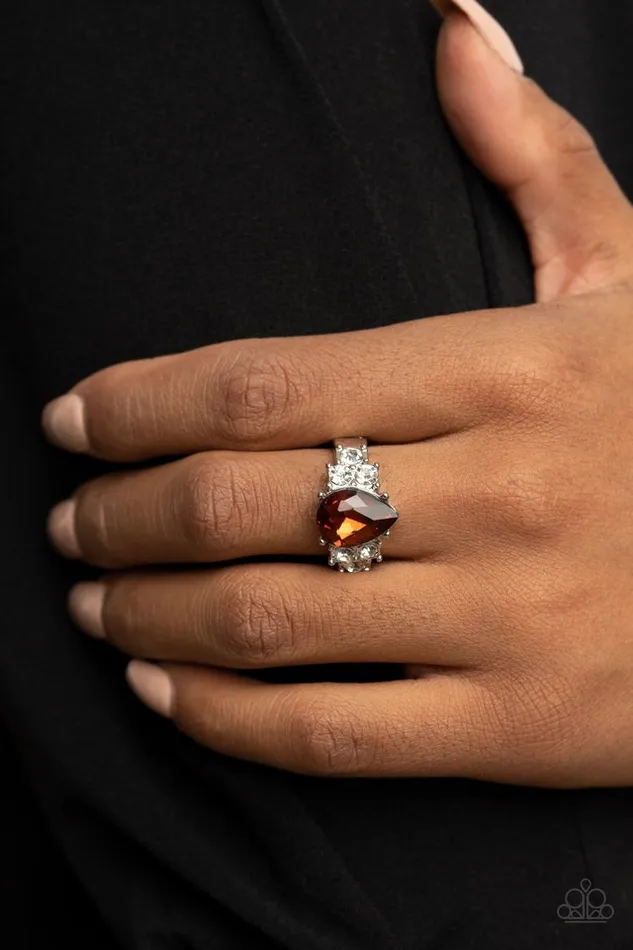 Rings Paparazzi Jewelry Paparazzi Ring Happily Ever Eloquent Brown