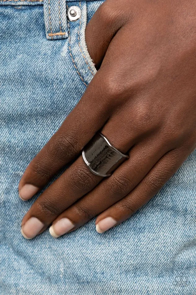 Rings Paparazzi Jewelry Paparazzi Ring Too Little Too SLATE Black
