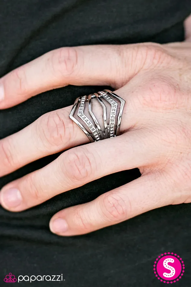 Rings Paparazzi Jewelry Paparazzi Ring Vantage Point Black