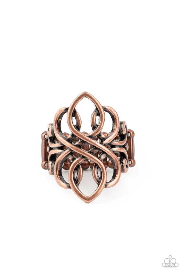 Rings Paparazzi Ring Regal Roundabout Copper Paparazzi Jewelry Rings Paparazzi Ring Regal Roundabout Copper Paparazzi Jewelry